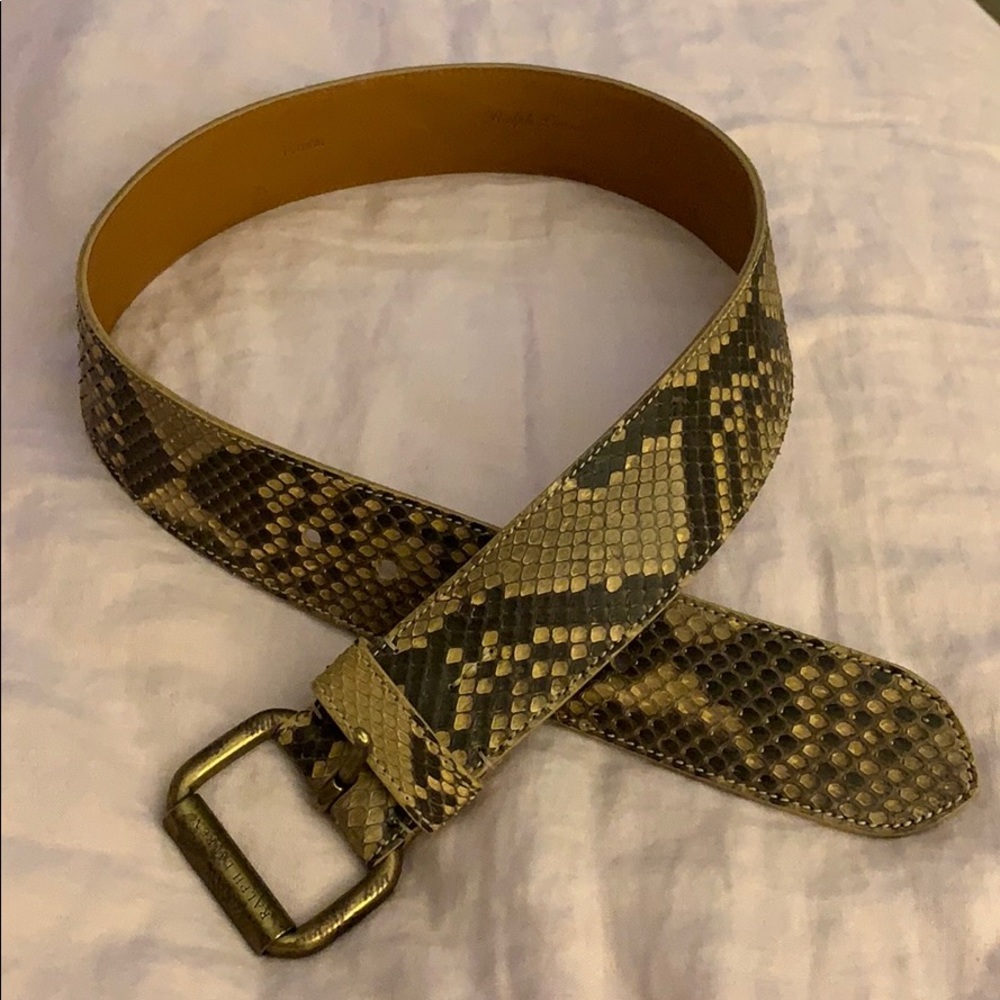 Ralph Lauren Python Belt